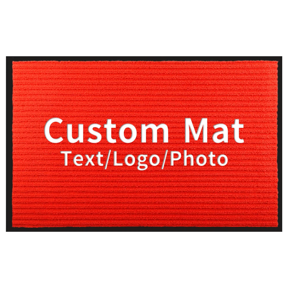 Custom Rug Personalized Business Mats Entrance Doormat Anti-Slip Water Absorbent Carpet Customization Branding Logo Mat