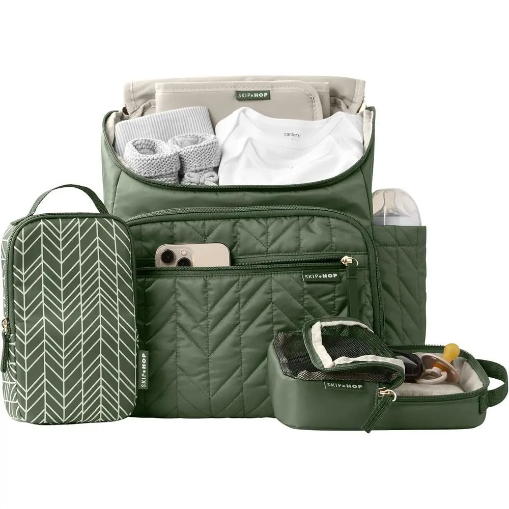 Multi Function Diaper Backpack With Changing Pad And Stroller Clips