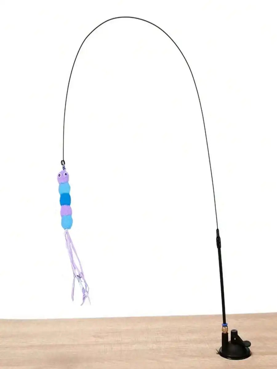 1pc Cat Teaser Wand Toy With Replaceable Feather & Bell, Interactive Pet Toy For Cat Exercise And Entertainment, Handheld Wand