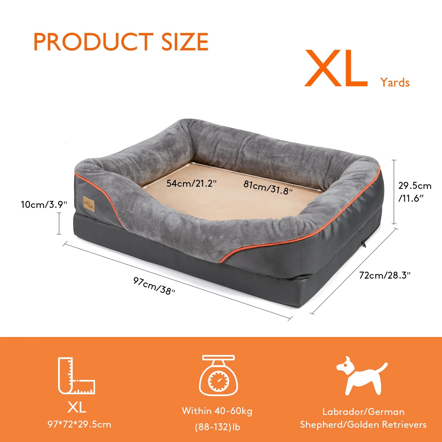BINGOPAW Dog Bed With Allergy Free Removable Washable Cover