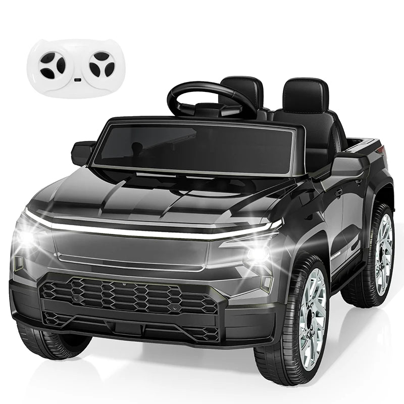 24V Ride-On Toys, Licensed Chevrolet Silverado LT Trail Boss Ride-On Truck, 2-Seater Electric Car for Kids with Remote Control, Safety Belt, Truck Bed Storage, LED Lights & Music