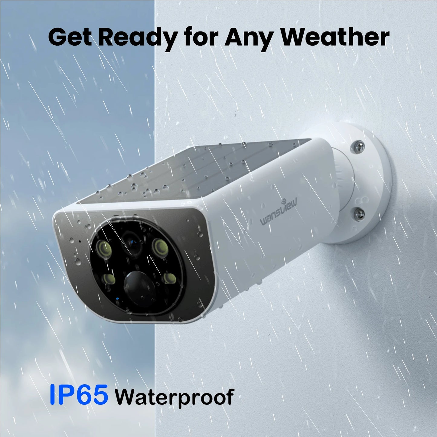 Wansview 2K Outdoor Wireless Solar Security Camera With Floodlight