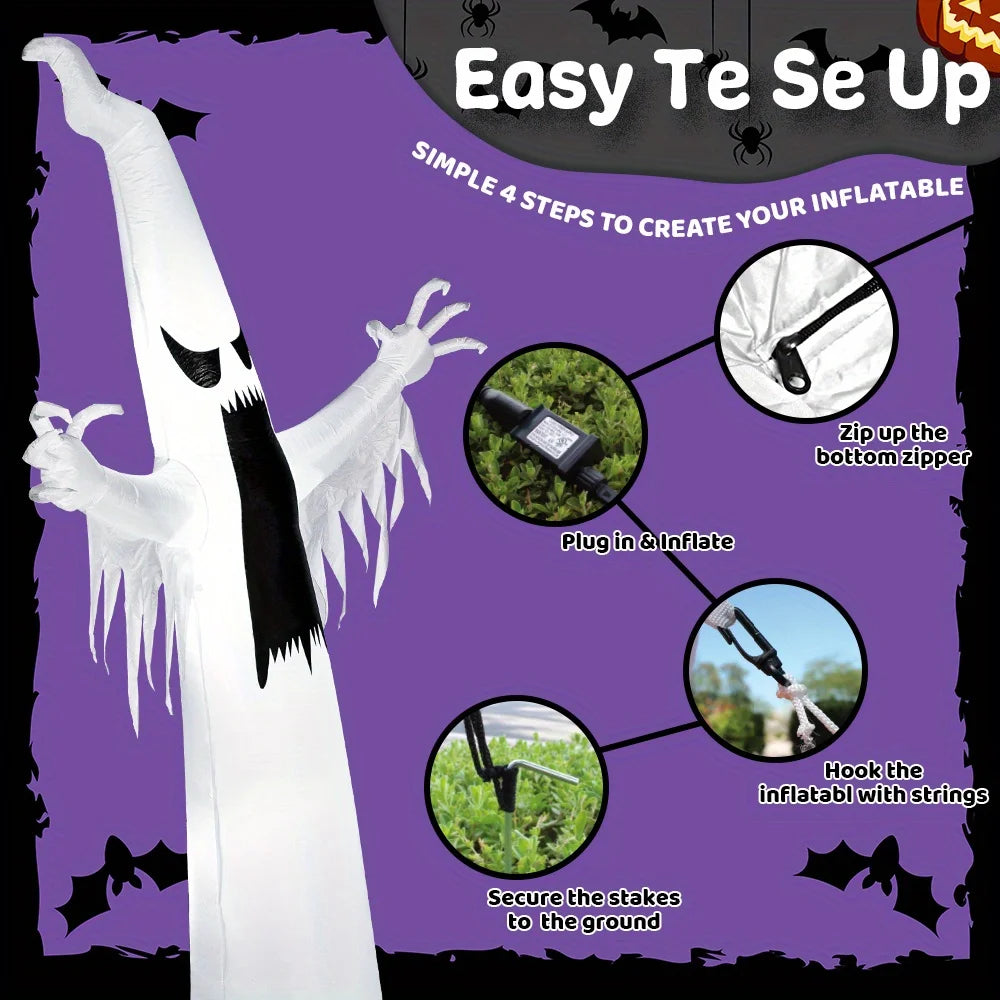 Joyfy LED Halloween Inflatable Ghost For Outdoor Yard Decor