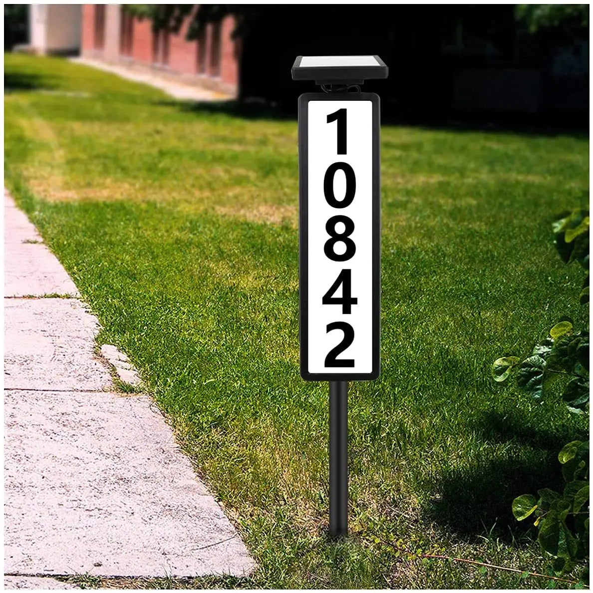Solar Powered Outdoor Address Sign Light With Automatic Night Lighting