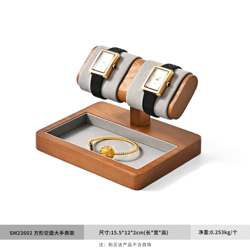 Oirlv Wooden Watch Display Stand And Jewelry Holder Organizer