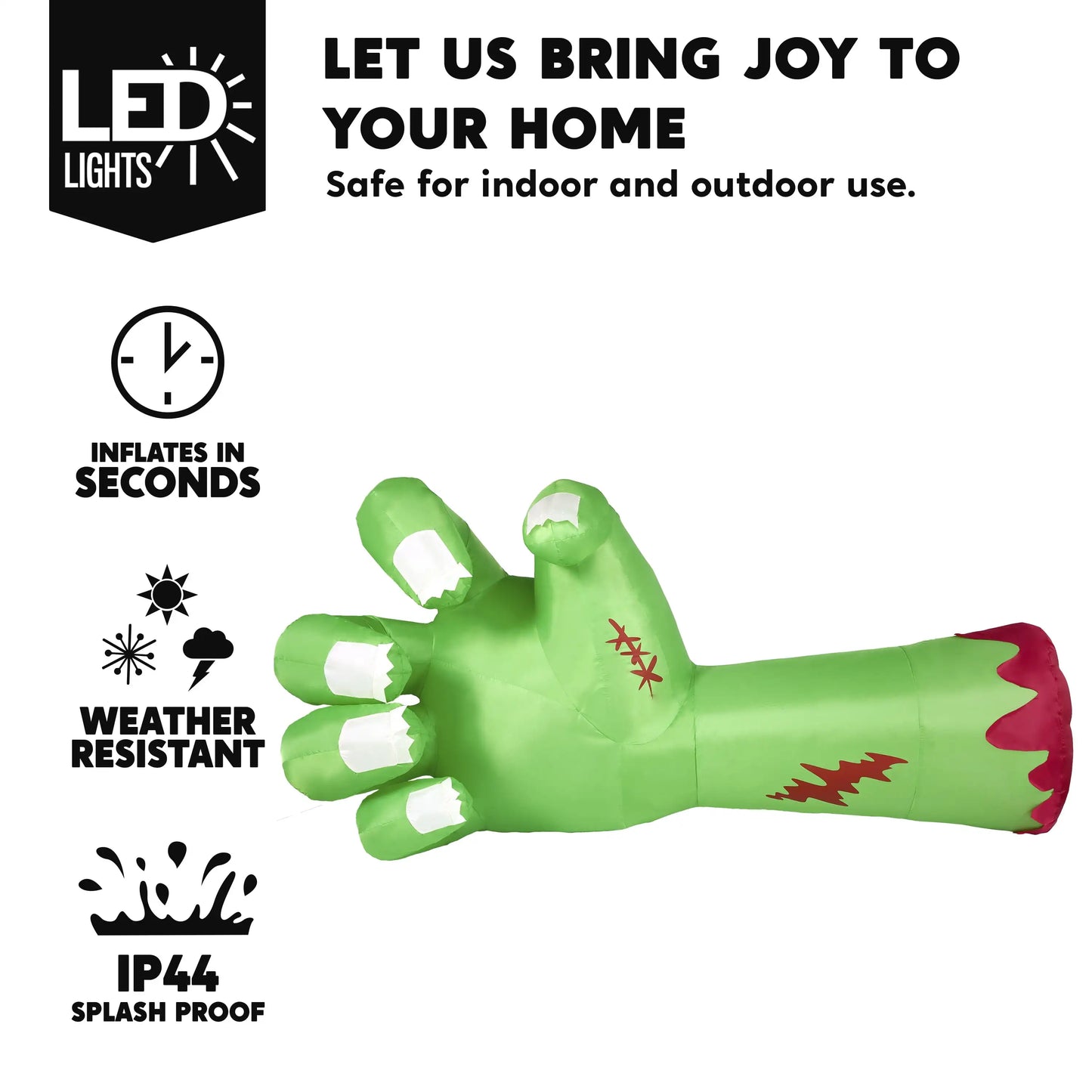 Joyfy Giant Zombie Arm Outdoor Inflatable Halloween Yard Decor