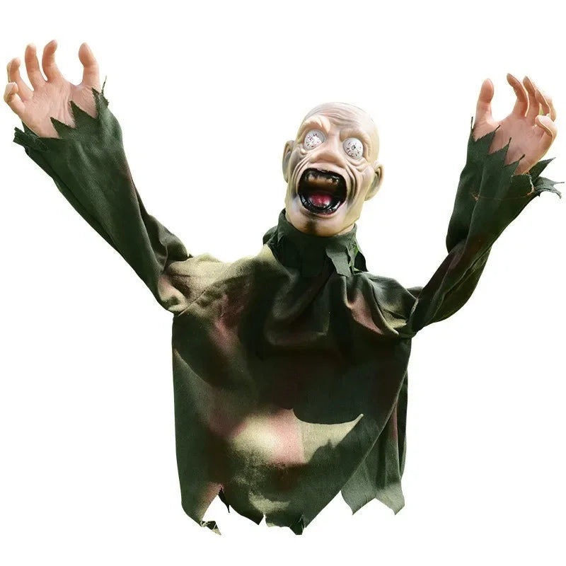 Halloween Voice Control Luminous Sound Large Size Ground Insertion Swinging Ghost Decoration Terrifying and Scary Scene Prop