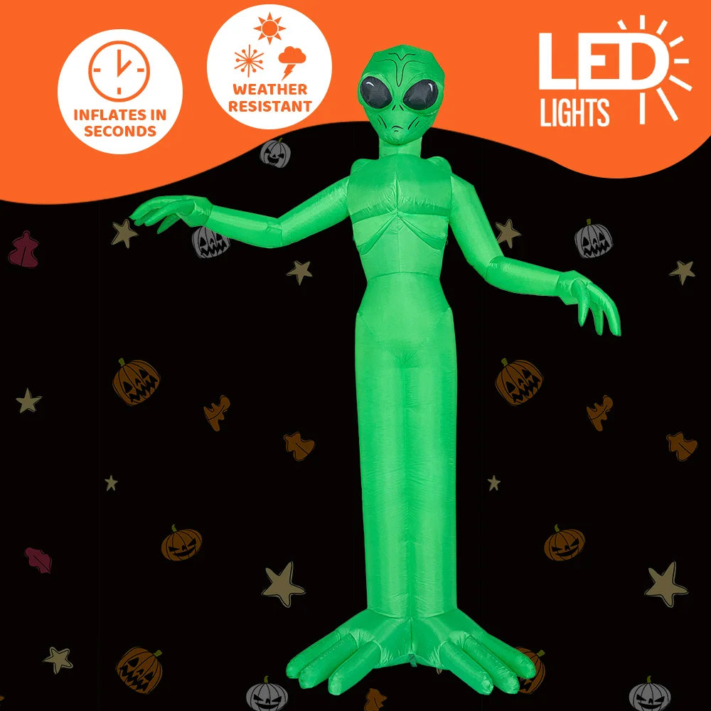 Joyfy Halloween Inflatable Alien With Built In Led Lights