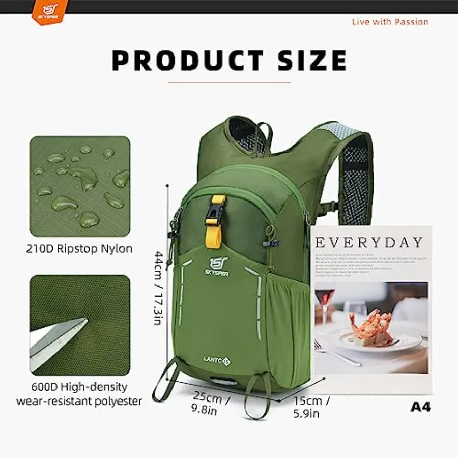 Hiking Daypack Lightweight Water Resistant Backpack For Women Men