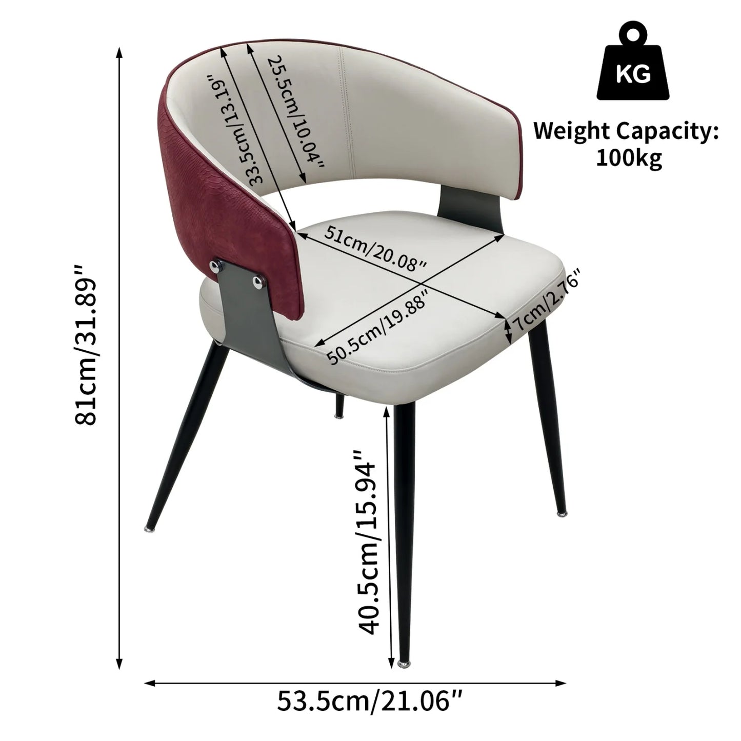 Comfort Upholstered Dining Chairs With Wide Seat For Kitchen And Dining