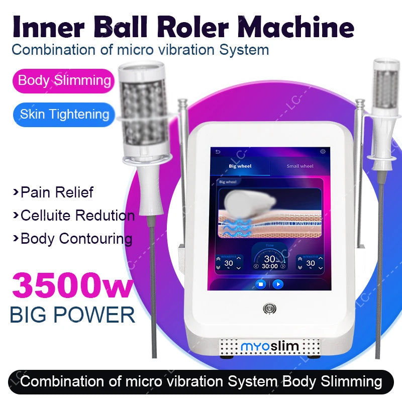 Professional EMS Inner Ball Roller Slimming Massager Machine 360 Rotating Cellulite Reduction Body Sculpting Skin Lifting