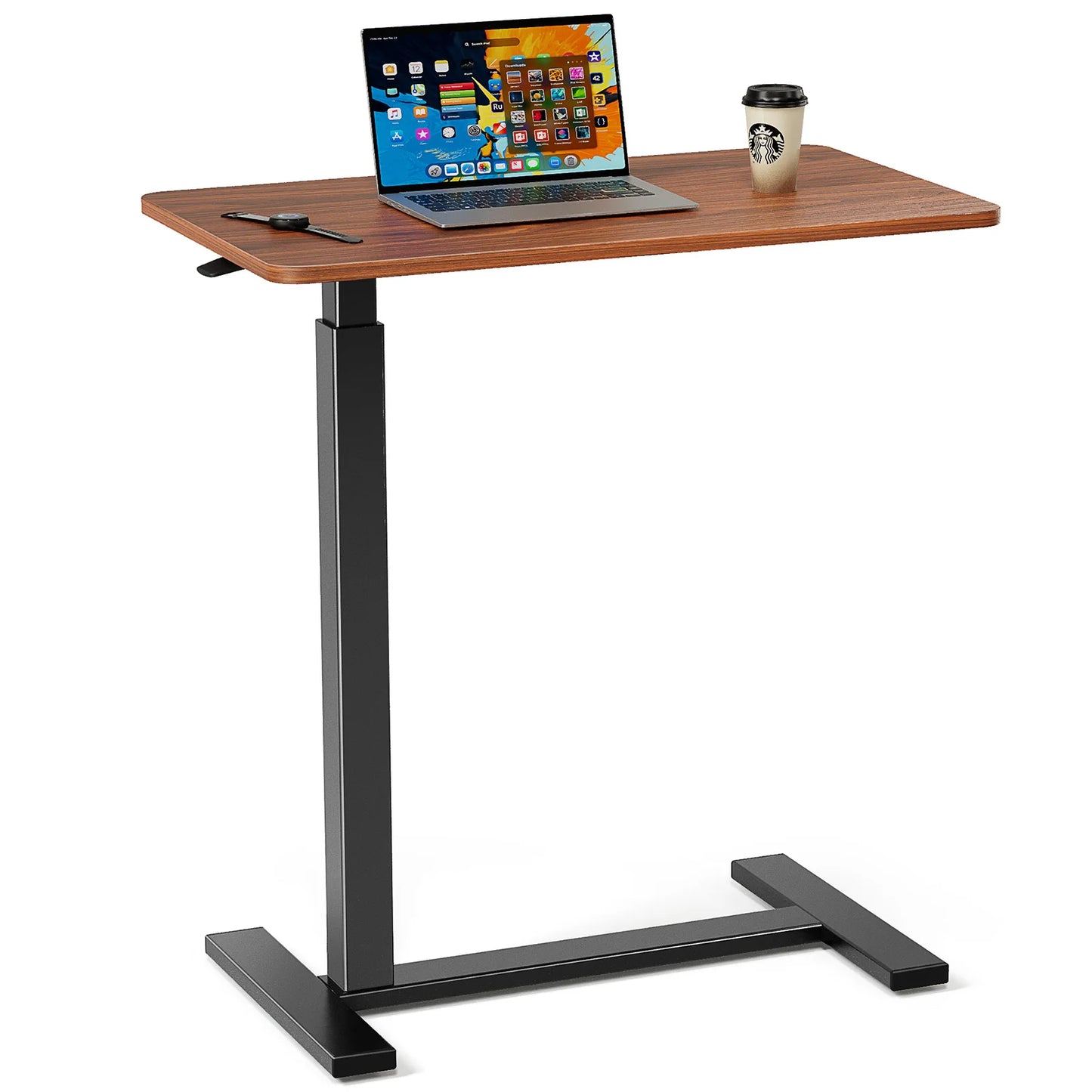 JHK Overbed Bedside Table With Adjustable Height For Laptop Use