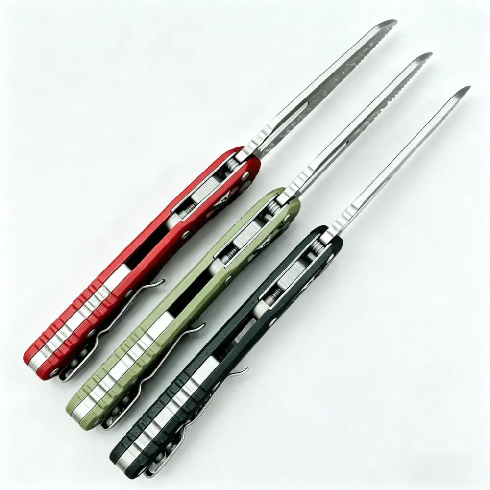 MSl-1 Outdoor Folding Pocket Knife 440C Tanto Blade Nylon Fiber Non-slip Handle Practical Camping EDC Tool, Gift for Outdoor