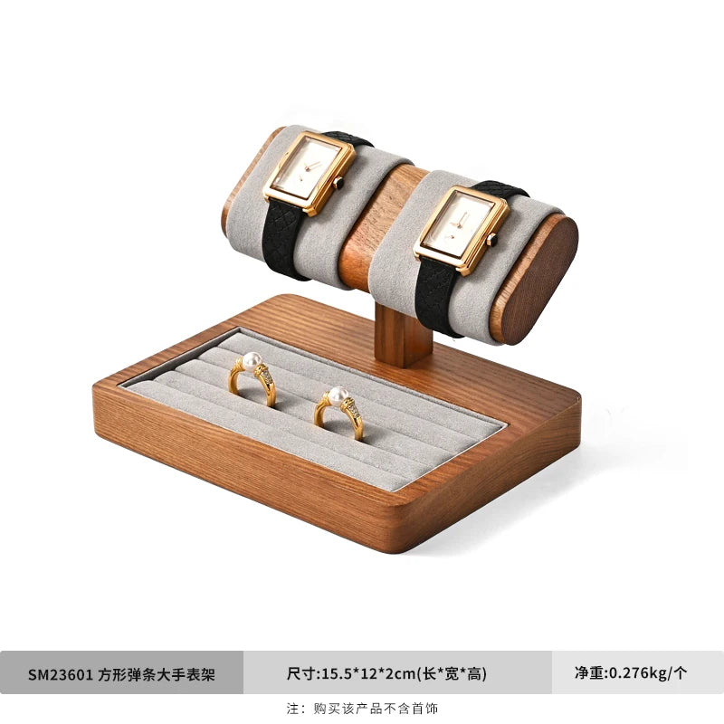 Oirlv Wooden Watch Display Stand And Jewelry Holder Organizer