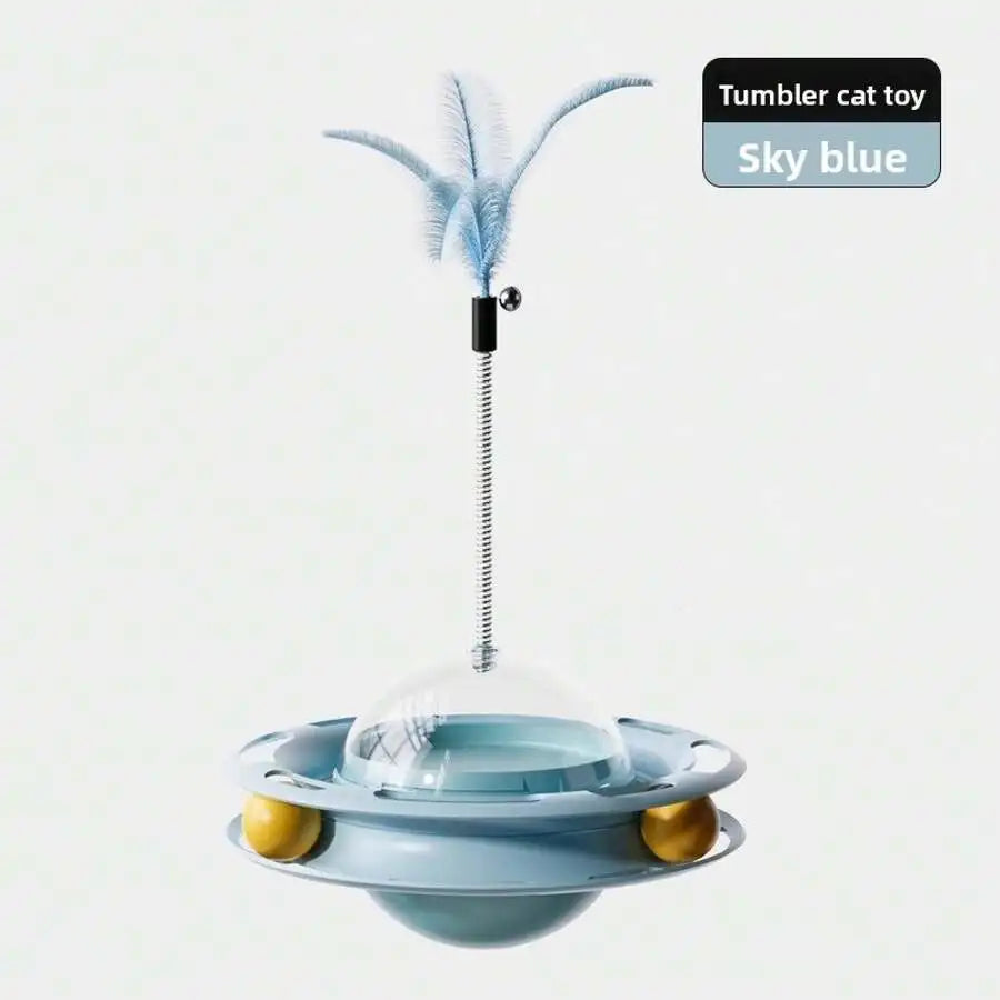 Cat Toy For Self-Entertainment And Boredom Relief, Cat Teaser Wand, Wobbler, Turntable, Food Dispenser, Pet Supplies For