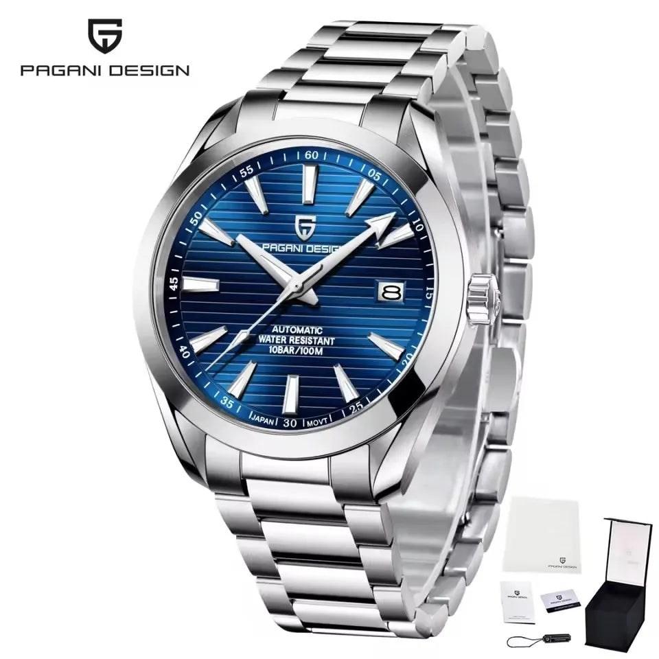PAGANI DESIGN Automatic Mechanical A150 40mm Luxury Business SportsWatch Sapphire Glass Luminous Stainless Steel Watches for Man