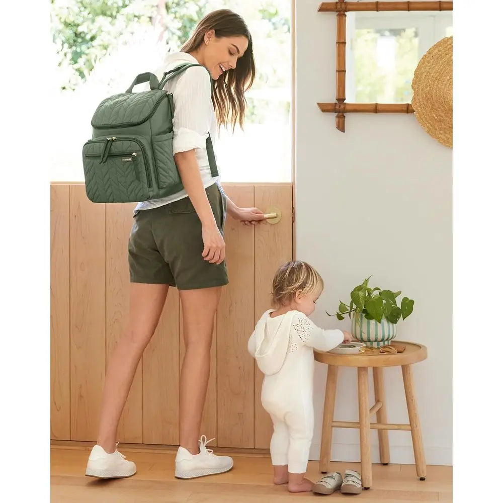 Multi Function Diaper Backpack With Changing Pad And Stroller Clips