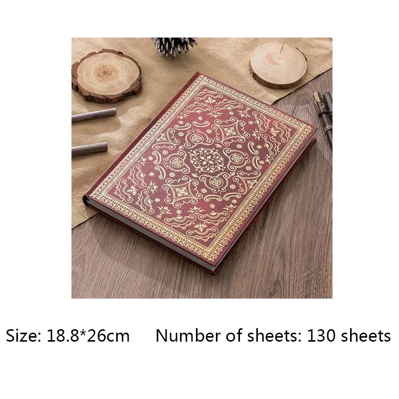 Retro Hardcover Horizontal Line Notebook For Student Office Use