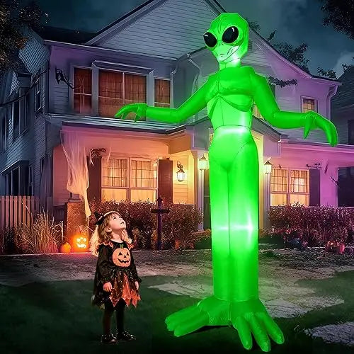 Joyfy Halloween Inflatable Alien With Built In Led Lights