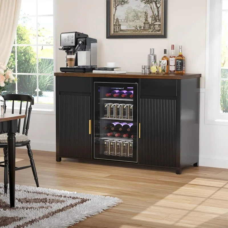 GDLF Coffee Bar Cabinet With Fridge Space And Wine Storage