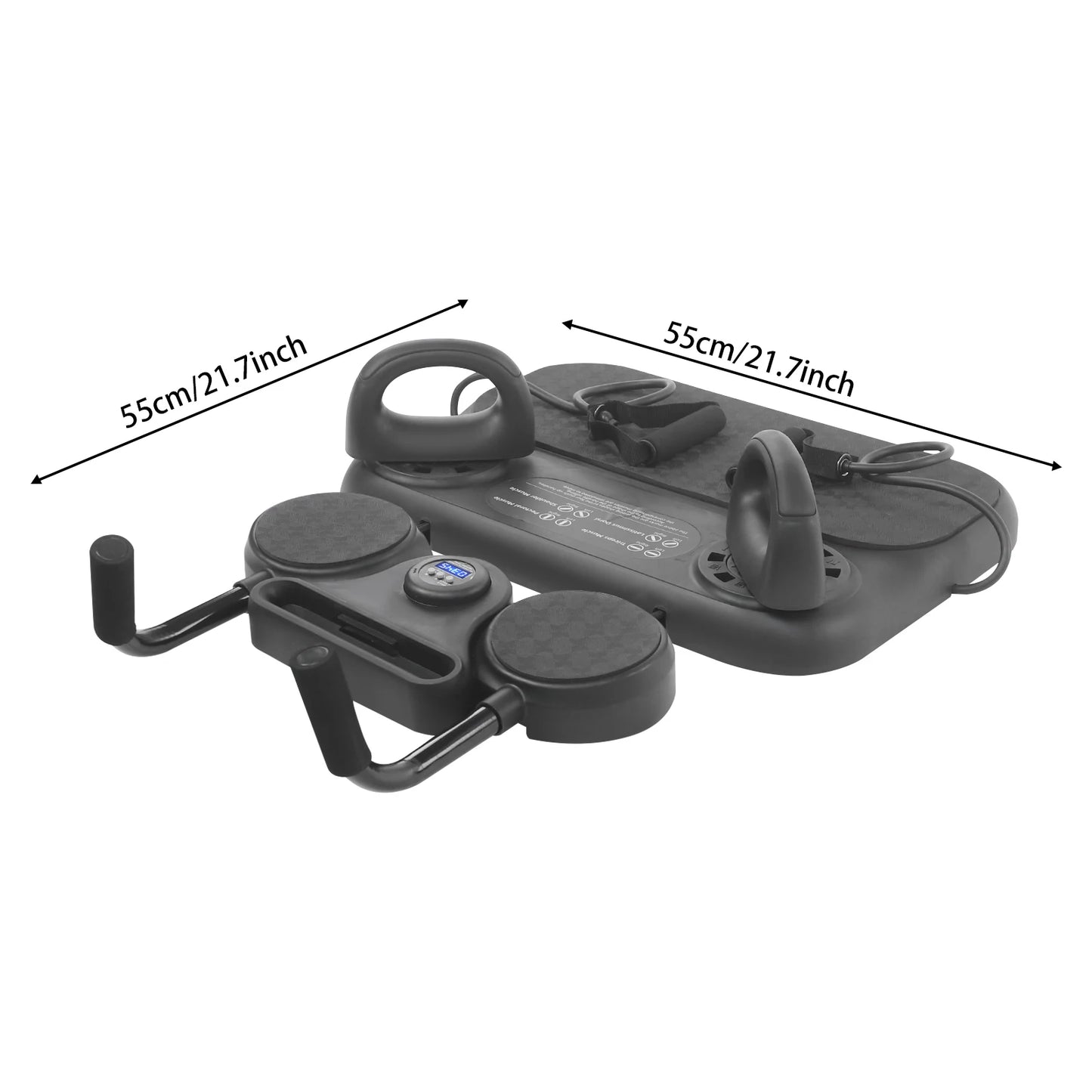 Pilates Board, Multifunctional Abdominal Board, Portable Reformer Kit Home Gym Equipmen with Timer for Home Workout