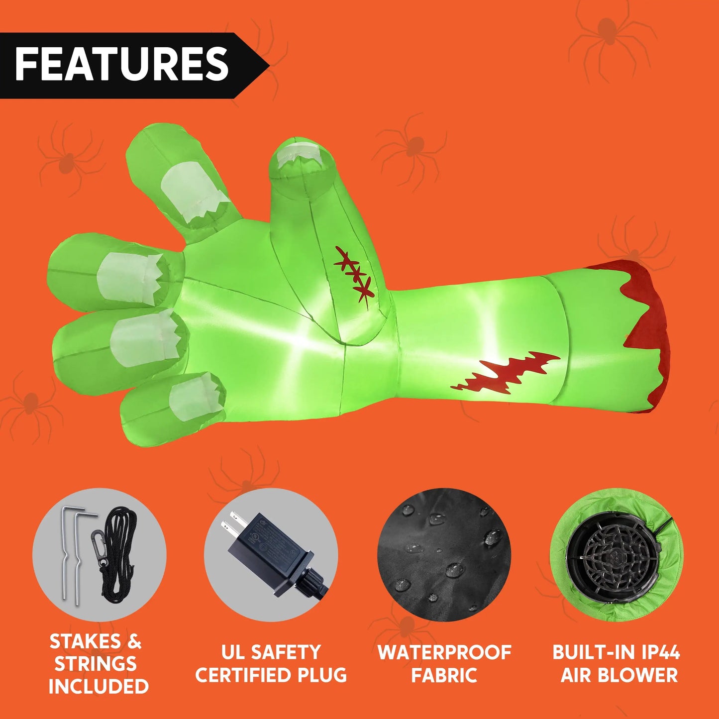 Joyfy Giant Zombie Arm Outdoor Inflatable Halloween Yard Decor