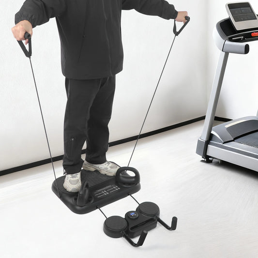 Pilates Board, Multifunctional Abdominal Board, Portable Reformer Kit Home Gym Equipmen with Timer for Home Workout