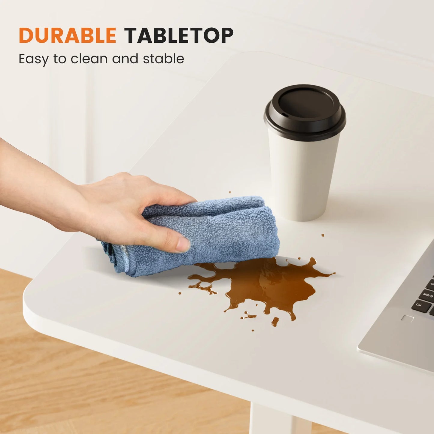 JHK Overbed Bedside Table With Adjustable Height For Laptop Use