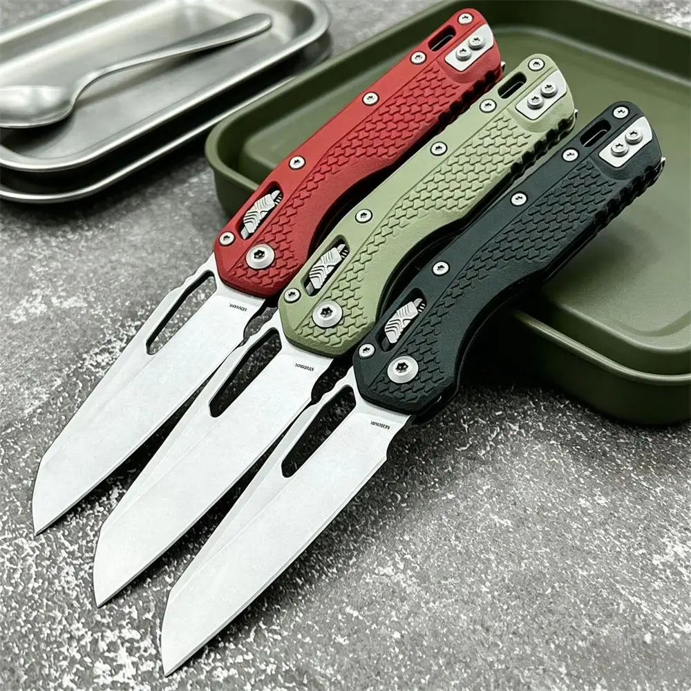 MSl-1 Outdoor Folding Pocket Knife 440C Tanto Blade Nylon Fiber Non-slip Handle Practical Camping EDC Tool, Gift for Outdoor