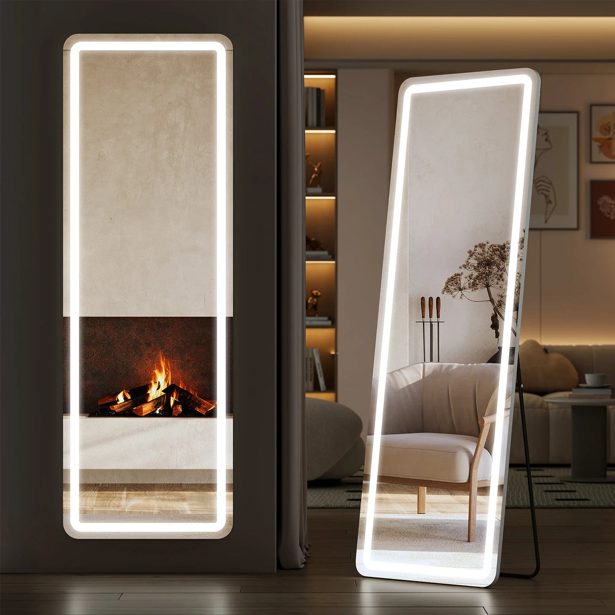 MCQ Full Length Shatterproof Glass Mirror With Slim Aluminum Frame