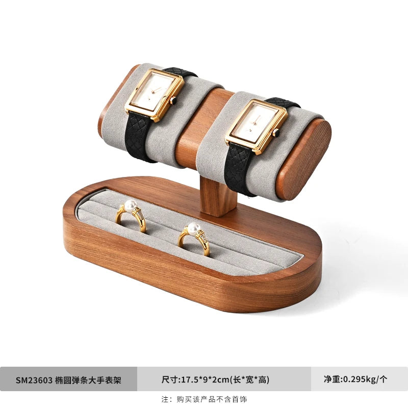 Oirlv Wooden Watch Display Stand And Jewelry Holder Organizer