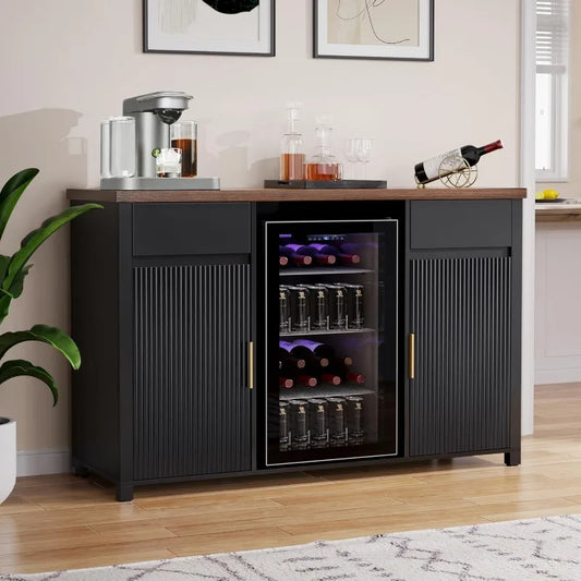 GDLF Coffee Bar Cabinet With Fridge Space And Wine Storage