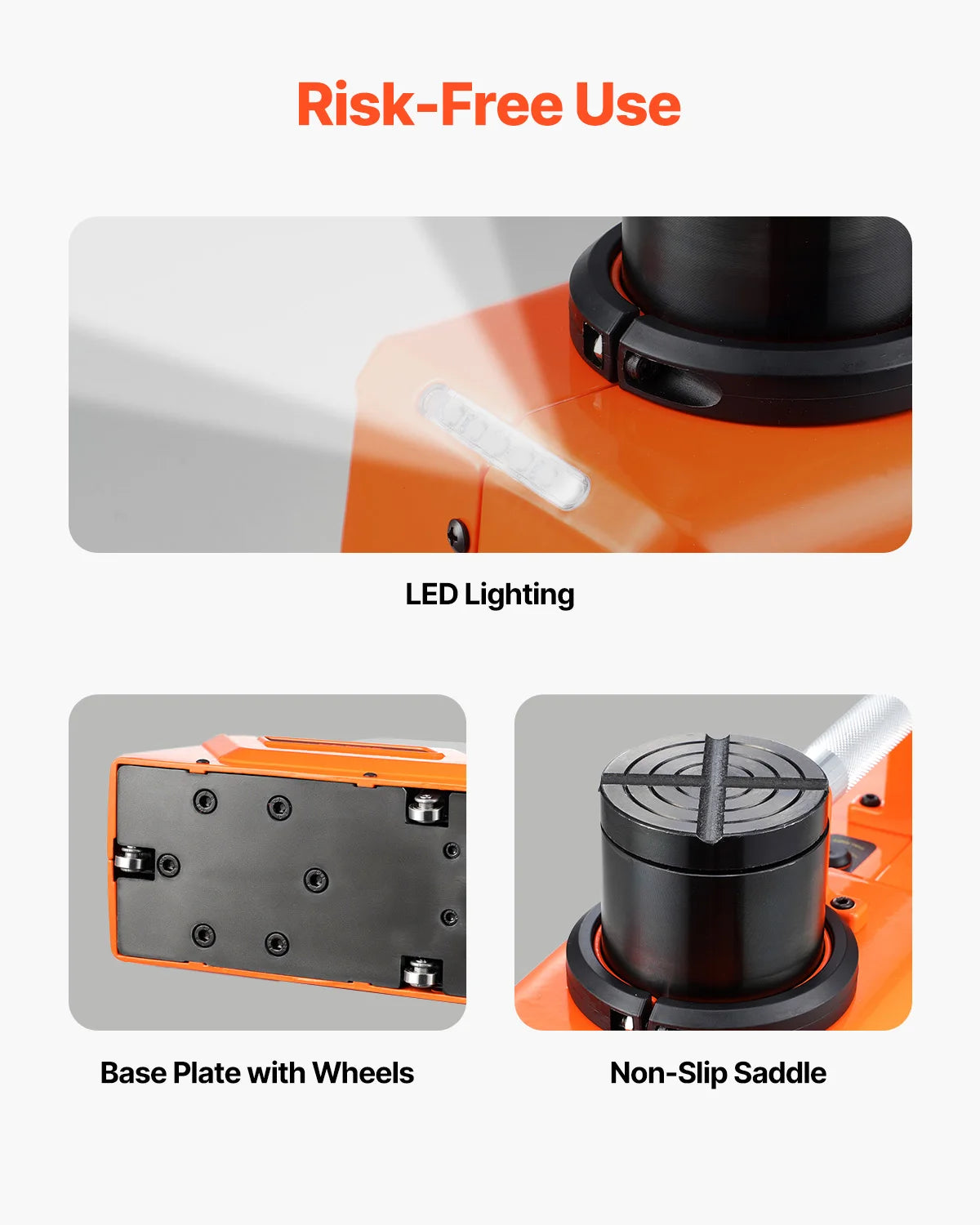 SucceBuy Electric Car Jack 15T 12V Dual-Powered With LED Light