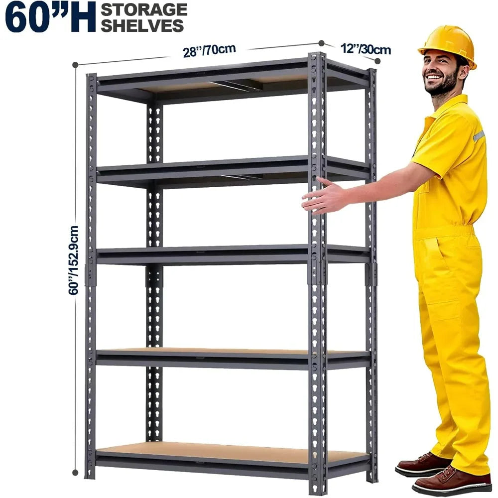 Heavy Duty Metal Shelving Rack 2400 Lb Capacity Garage Basement