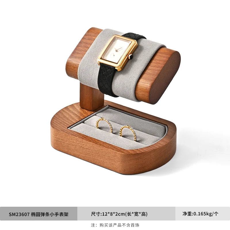 Oirlv Wooden Watch Display Stand And Jewelry Holder Organizer