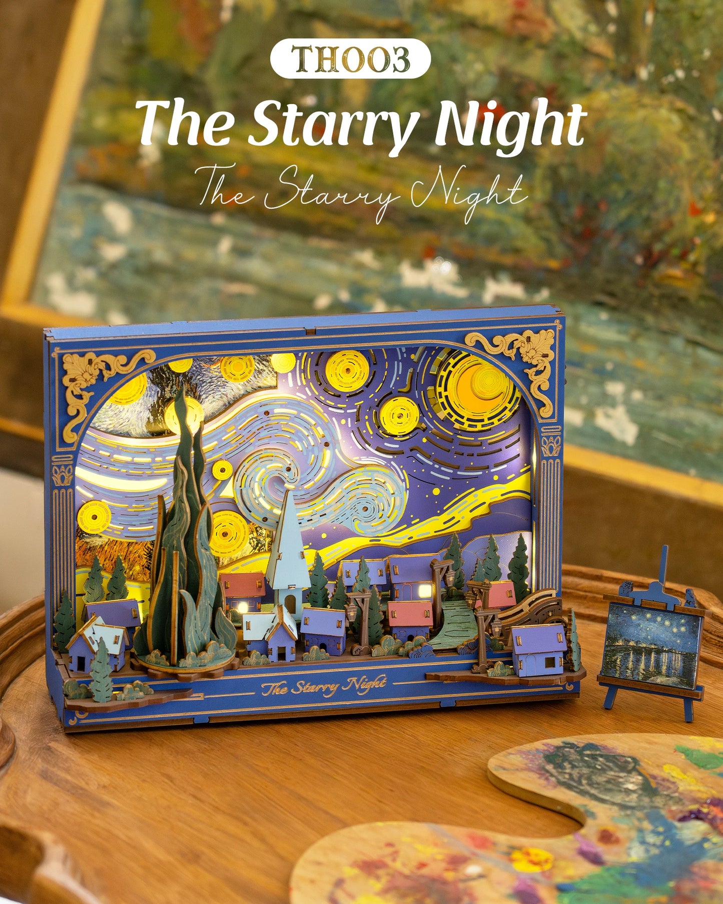 ROKR Starry Night 3D Puzzle Kit Vincent van Gogh Artwork Craft