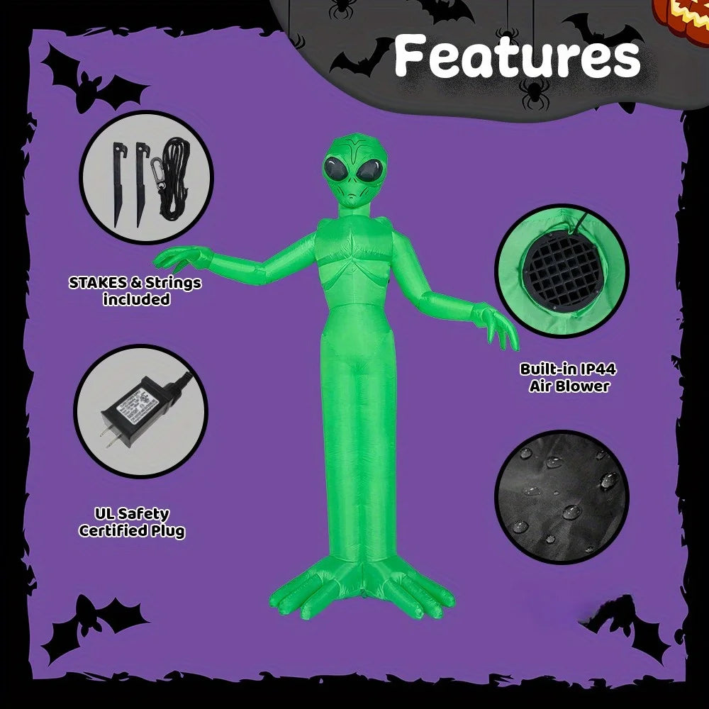 Joyfy Halloween Inflatable Alien With Built In Led Lights
