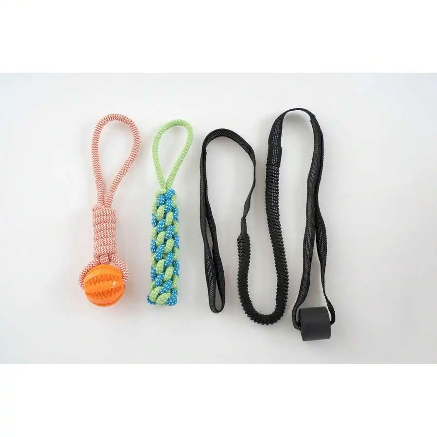 3 Pieces Hot Selling Pet Toy Set, Molar Teeth Cleaning Bite Rope And Bite Ball, Indoor Outdoor Interactive Tug Toy Bite