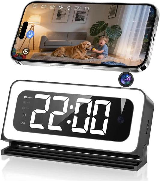WESECUU Smart Clock Camera for Home Security and Nanny Monitoring