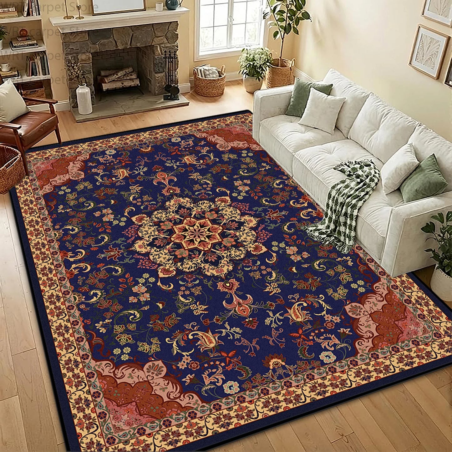 Premium Anti Slip Bohemian Retro Geometric Floor Rug