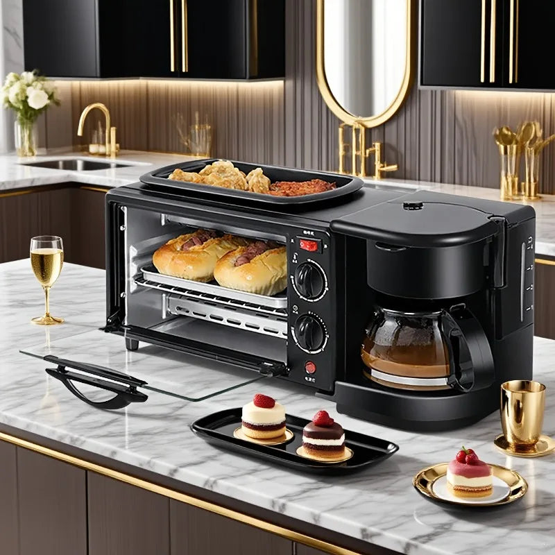 Three In One Breakfast Maker With Timer And Automatic Shutoff