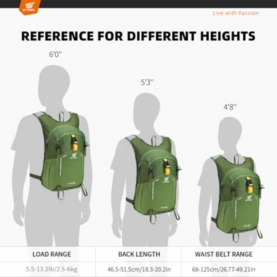 Hiking Daypack Lightweight Water Resistant Backpack For Women Men