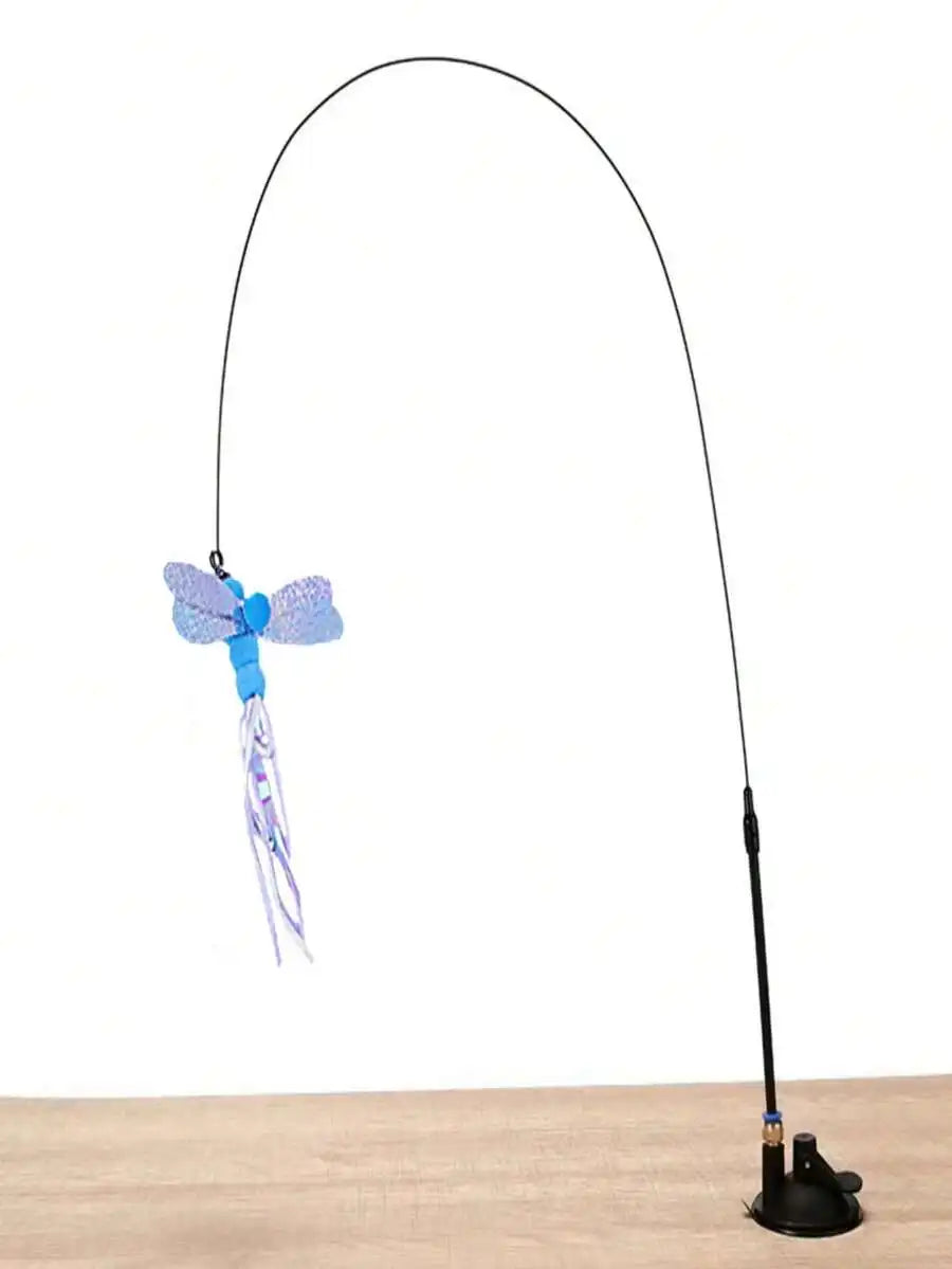 1pc Cat Teaser Wand Toy With Replaceable Feather & Bell, Interactive Pet Toy For Cat Exercise And Entertainment, Handheld Wand