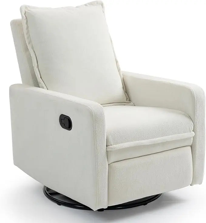 XIUWO 360 Degree Swivel Glider Chair Recliner With High Back