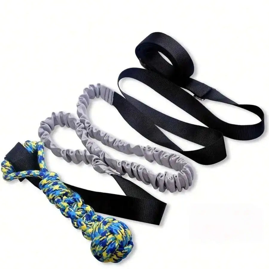1 Piece Pet Dog Tug-Of-War Rope, Indoor And Outdoor Multifunctional Chew Rope Toy Molar Teeth Cleaning Elastic Pull Rope Ball