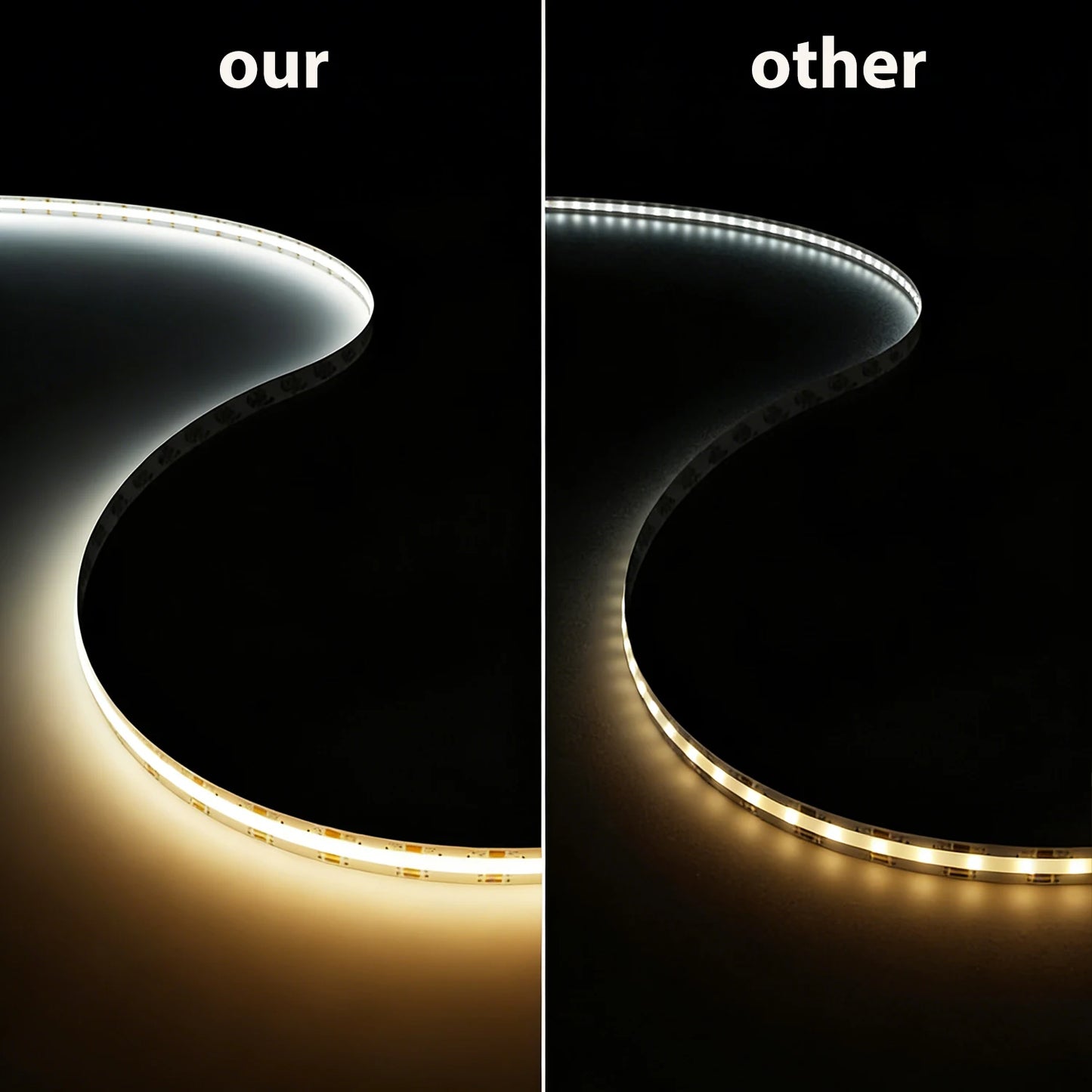 A-Convey 24V COB LED Strip Lights Dimmable With Remote