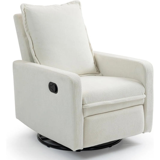 XIUWO 360 Degree Swivel Glider Chair Recliner With High Back