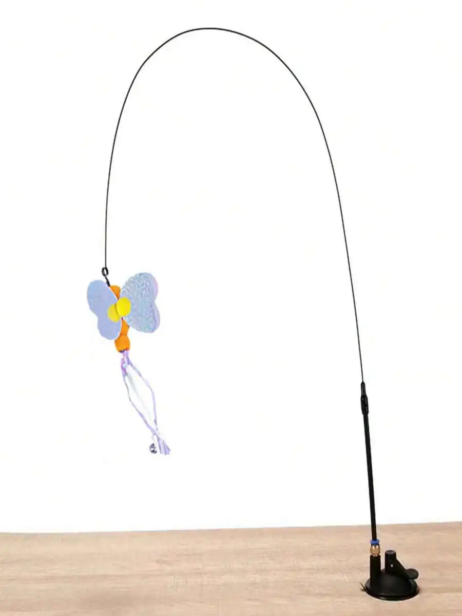 1pc Cat Teaser Wand Toy With Replaceable Feather & Bell, Interactive Pet Toy For Cat Exercise And Entertainment, Handheld Wand