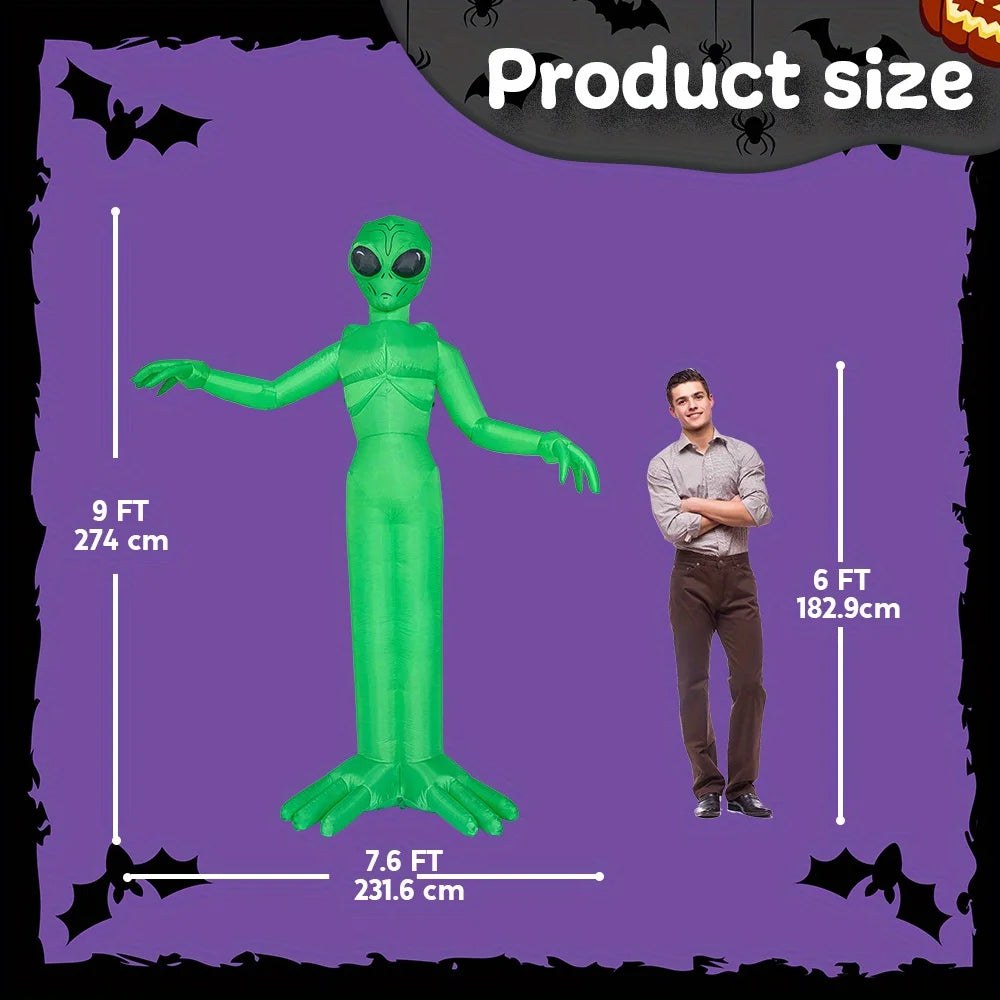 Joyfy Halloween Inflatable Alien With Built In Led Lights