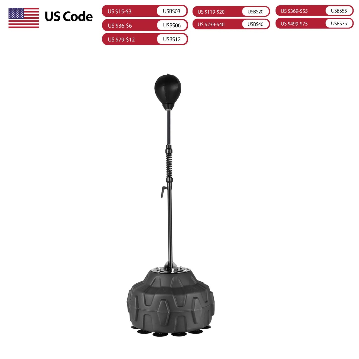Reflex Speed Bag, Adjustable Height Boxing Reflex Ball 56 - 71in, Free Standing Base Punching Bag with Stand, Boxing Trainer for Home Gym Use, Adult and Child Vertical Venting Ball